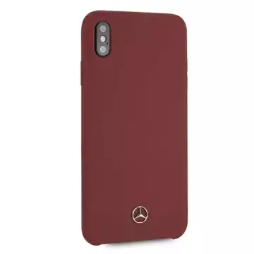 Mercedes MEHCI65SILRE Schutzhülle für Apple iPhone XS Max rot/rot Hardcase Silicone Line