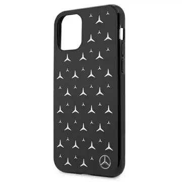 Mercedes MEHCN61ESPBK Schutzhülle für Apple iPhone 11 / Xr 6.1" schwarz/schwarz Hardcase Silver Stars Pattern