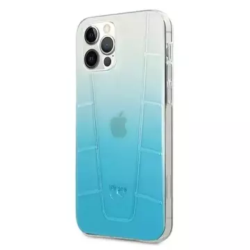 Mercedes MEHCP12LCLGBL Schutzhülle für Apple iPhone 12 Pro Max 6.7" blau/blau Hardcase Transparent Line