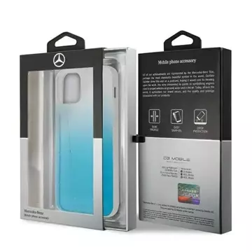 Mercedes MEHCP12LCLGBL Schutzhülle für Apple iPhone 12 Pro Max 6.7" blau/blau Hardcase Transparent Line