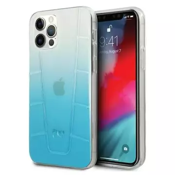 Mercedes MEHCP12MCLGBL Schutzhülle für Apple iPhone 12 / 12 Pro 6.1" blau/blau Hardcase Transparent Line