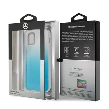 Mercedes MEHCP12MCLGBL Schutzhülle für Apple iPhone 12 / 12 Pro 6.1" blau/blau Hardcase Transparent Line