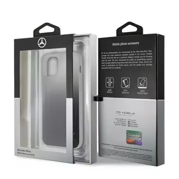 Mercedes MEHCP12SARGBK Schutzhülle für Apple iPhone 12 Mini 5.4" schwarz/schwarz Hardcase Transparent Line