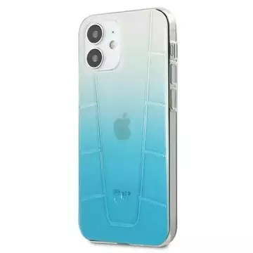 Mercedes MEHCP12SCGLBL Schutzhülle für Apple iPhone 12 Mini 5.4" blau/blau Hardcase Transparent Line