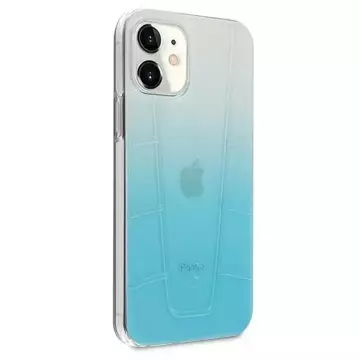 Mercedes MEHCP12SCGLBL Schutzhülle für Apple iPhone 12 Mini 5.4" blau/blau Hardcase Transparent Line