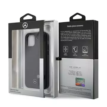 Mercedes MEHCP12SLSSBK Schutzhülle für Apple iPhone 12 Mini 5.4" schwarz/schwarz Hardcase Strap Line