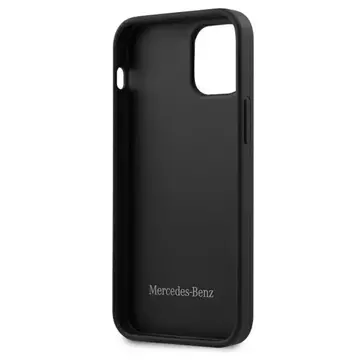 Mercedes MEHCP12SMULBK Hülle für iPhone 12 mini 5.4" schwarz/schwarz Hardcase Wave Line