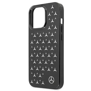 Mercedes MEHCP13LESPBK Schutzhülle für Apple iPhone 13 Pro / 13 6.1" schwarz/schwarz Hardcase Silver Stars Pattern