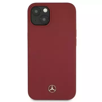 Mercedes MEHCP13MSILRE Schutzhülle für Apple iPhone 13 6.1" rot/rot Hardcase Silicone Line