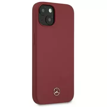 Mercedes MEHCP13MSILRE Schutzhülle für Apple iPhone 13 6.1" rot/rot Hardcase Silicone Line