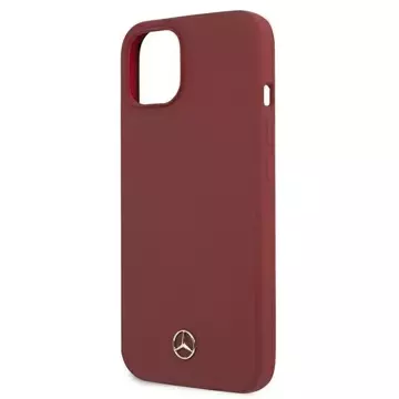 Mercedes MEHCP13MSILRE Schutzhülle für Apple iPhone 13 6.1" rot/rot Hardcase Silicone Line