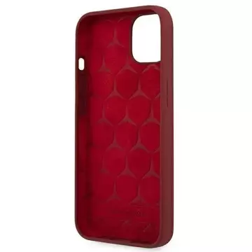 Mercedes MEHCP13MSILRE Schutzhülle für Apple iPhone 13 6.1" rot/rot Hardcase Silicone Line