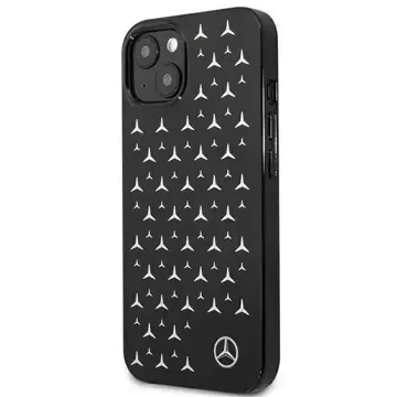 Mercedes MEHCP13SESPBK Schutzhülle für Apple iPhone 13 Mini 5.4" schwarz/schwarz Hardcase Silver Stars Pattern