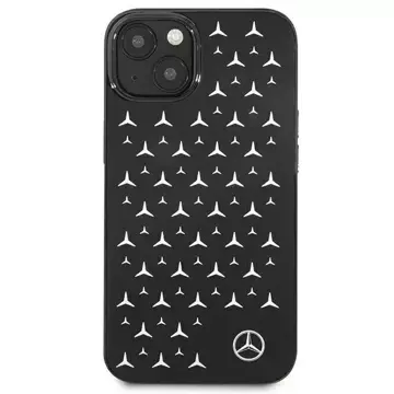 Mercedes MEHCP13SESPBK Schutzhülle für Apple iPhone 13 Mini 5.4" schwarz/schwarz Hardcase Silver Stars Pattern