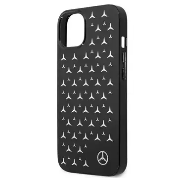 Mercedes MEHCP13SESPBK Schutzhülle für Apple iPhone 13 Mini 5.4" schwarz/schwarz Hardcase Silver Stars Pattern