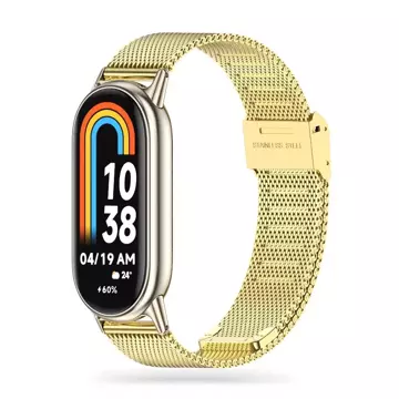 Milaneseband-Stahlarmband für Xiaomi Smart Band 8/8 NFC Gold