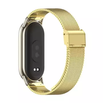 Milaneseband-Stahlarmband für Xiaomi Smart Band 8/8 NFC Gold