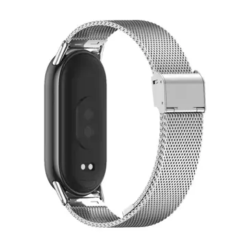 Milaneseband-Stahlarmband für Xiaomi Smart Band 8/ 8 NFC Silber