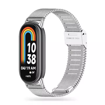 Milaneseband-Stahlarmband für Xiaomi Smart Band 8/ 8 NFC Silber