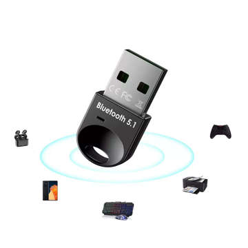 Mini Adapter Bluetooth 5.1 Empfänger Alogy USB-A Wireless Signal Schwarz