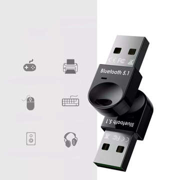 Mini Adapter Bluetooth 5.1 Empfänger Alogy USB-A Wireless Signal Schwarz