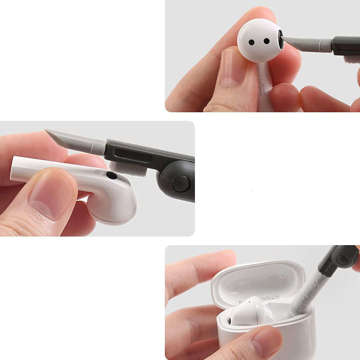 Multifunktionales Reinigungsset für Airpods 7in1 Tastaturen Grau