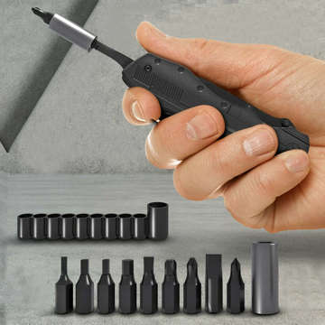 Multitool Multitool Set 21in1 Taschenmesser Zangen Schraubendreher mit Etui schwarz