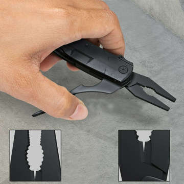 Multitool Multitool Set 21in1 Taschenmesser Zangen Schraubendreher mit Etui schwarz