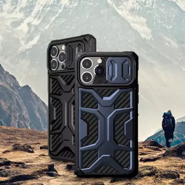 Nillkin Adventruer Case Hülle für iPhone 13 Pro Max gepanzerte Hülle mit Kameraabdeckung blau