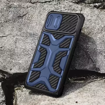 Nillkin Adventruer Case Hülle für iPhone 13 Pro Max gepanzerte Hülle mit Kameraabdeckung blau