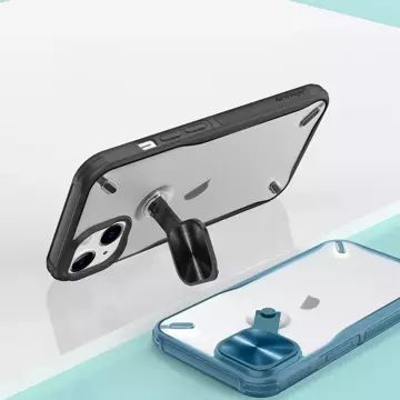 Nillkin Cyclops Case Eine strapazierfähige Hülle mit einer Kameraabdeckung und einem faltbaren Ständer für das iPhone 13 blau