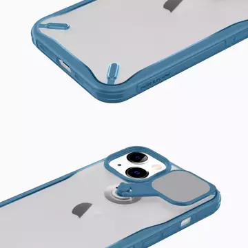 Nillkin Cyclops Case Eine strapazierfähige Hülle mit einer Kameraabdeckung und einem faltbaren Ständer für das iPhone 13 blau