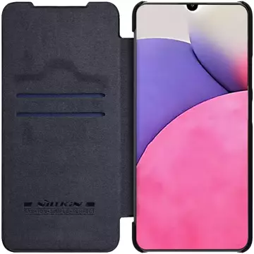 Nillkin Qin Case Case für Samsung Galaxy A33 5G Kameraschutz Holster Cover Flip Cover Schwarz