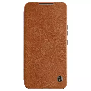 Nillkin Qin Leather Pro Case Cover für Samsung Galaxy S22 (S22 Plus) Kameraschutz Holster Cover Flip Cover Braun