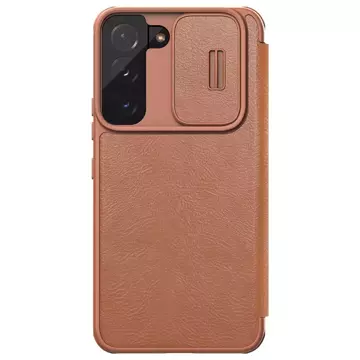 Nillkin Qin Leather Pro Case Cover für Samsung Galaxy S22 (S22 Plus) Kameraschutz Holster Cover Flip Cover Braun