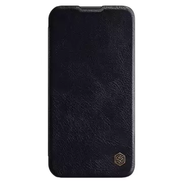 Nillkin Qin Leder Pro Hülle für Samsung Galaxy S23 Flip Cover Kamera Cover schwarz