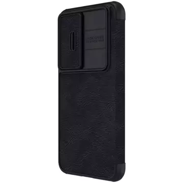 Nillkin Qin Leder Pro Hülle für Samsung Galaxy S23 Flip Cover Kamera Cover schwarz