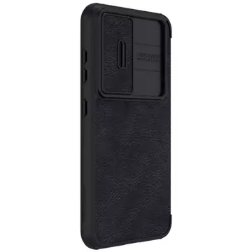 Nillkin Qin Leder Pro Hülle für Samsung Galaxy S23 Flip Cover Kamera Cover schwarz