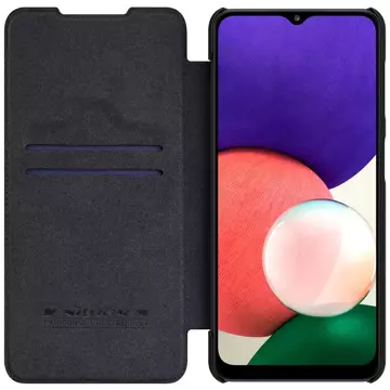 Nillkin Qin Lederholster für Samsung Galaxy A22 4G schwarz