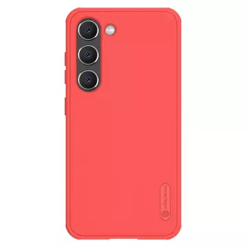 Nillkin Super Frosted Shield Pro Hülle für Samsung Galaxy S23 Armored Cover Handyständer rot