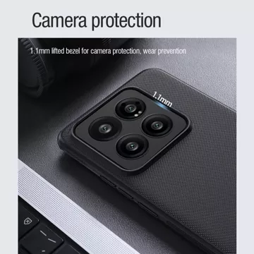 Nillkin Super Frosted Shield Pro Magnetische Hülle für Xiaomi 14 Pro – Schwarz