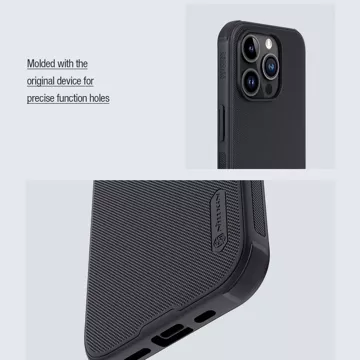 Nillkin Super Frosted Shield Pro Magnetische Hülle für iPhone 15 Pro Max – Schwarz