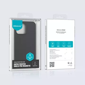 Nillkin Super Frosted Shield Pro Magnetische Hülle für iPhone 15 Pro Max – Schwarz