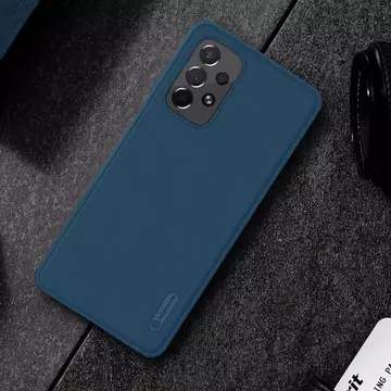 Nillkin Super Frosted Shield Pro strapazierfähige Hülle für Samsung Galaxy A73 blau