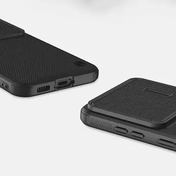 Nillkin Textured S Case für Samsung Galaxy S23 gepanzerte Hülle mit Kameraabdeckung schwarz