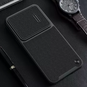 Nillkin Textured S Case für Samsung Galaxy S23 gepanzerte Hülle mit Kameraabdeckung schwarz