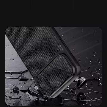 Nillkin Textured S Case iPhone 14 Plus Panzerhülle mit Kameraabdeckung, schwarz