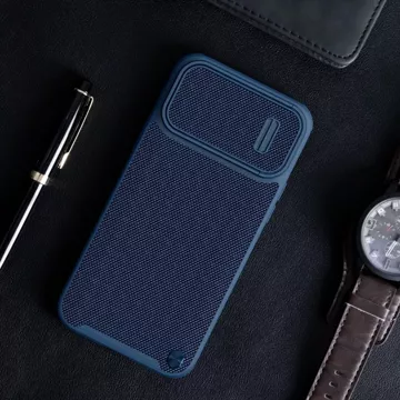 Nillkin Textured S Case iPhone 14 Plus Panzerhülle mit Kameraabdeckung, schwarz