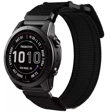 Nylon-Armband für Garmin Fenix ​​3 / 5x / 3hr / 5x plus / 6x / 6x pro / 7x Schwarz