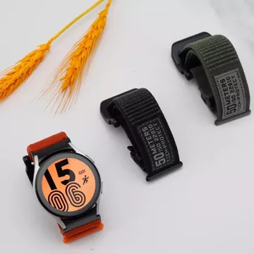 Nylon-Armband für Samsung Galaxy Watch 4 / 5 / 5 Pro / 6 / 7 / FE Orange